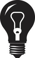 Ingenious Glow Black Bulb Conceptualization The Art of Lighting Black Bulb Symbolization vector