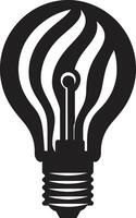 Innovative Illumination Black Bulb Representation Abstract Elegance Black Bulb Artistry vector