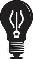 Shine in Simplicity Black Bulb Radiant Innovation Black Bulb Symbolism vector