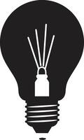 Elegant Luminescence Black Bulb Emblem Abstract Illumination Black Bulb Creation vector
