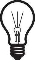 Artistic Illumination Black Bulb Symbol Ingenious Glow Black Bulb Conceptualization vector