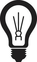 Dynamic Glow Black Bulb Symbol Reflective Brilliance Black Bulb ography vector