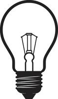 Artistic Illumination Black Bulb Symbol Bright Ideation Black Bulb Conceptualization vector