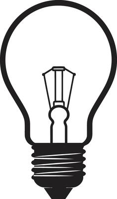 Artistic Illumination Black Bulb Symbol Bright Ideation Black Bulb Conceptualization