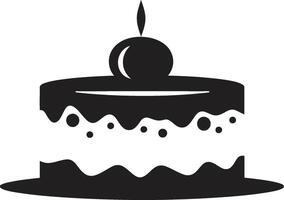 Celebration in Black Cake Emblematic Gourmet Perspectives Black Cake Creation vector