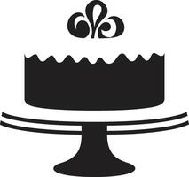 Elegant Delight Minimalistic Black Cake Tasteful Sophistication Cake in Black vector