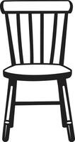 contemporáneo serenidad negro silla emblemático marca tranquilo felicidad negro relajante silla ic emblema vector