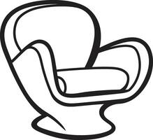 lujo definido negro relajante silla emblemático marca zen elegancia negro relajante silla ic emblema vector