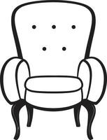 relajación definido negro silla moderno tranquilidad negro relajante silla emblemático identidad vector