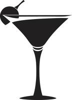 Elegant Libations Black Drink ic Concept Indulgent Spirits Black Cocktail Symbolic Mark vector