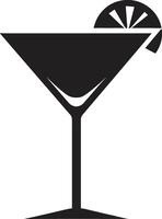 bebida elegancia negro bebida emblemático representación moderno mezcla negro cóctel ic marca vector