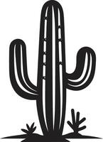 espinoso belleza negro de salvaje cactus Desierto elegancia negro cactus emblema vector