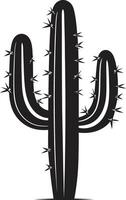 cactus majestad negro planta escena espinoso belleza negro cactus vector