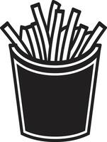 FryFiesta Dynamic Fry Emblem PotatoPerfection Fries Symbol vector