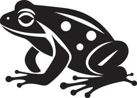 pulso de estanque rana forma de rana dinámica rana emblema vector