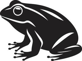 FrogForm Dynamic Frog Emblem SwampStyle Frog Symbolism vector