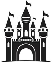 KingdomEntrance Castle Gate Symbol FortressEntry Castle Gate Emblem vector