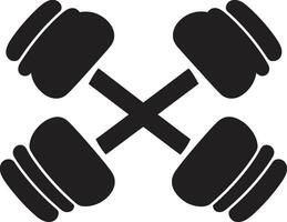 MightyLift Robust Symbol IronForge Weightlifting Emblem vector