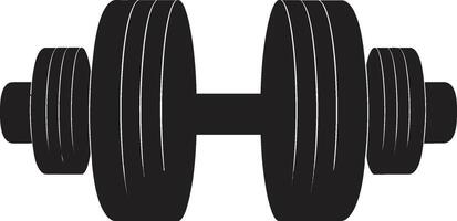 MightyTone Robust Symbol MuscleHue Weighty Dumbbell Emblem vector