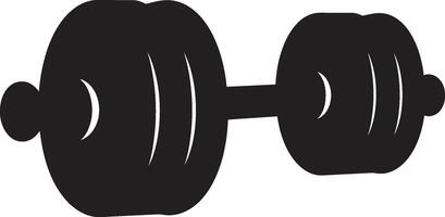 MightyTone Robust Symbol MuscleHue Weighty Dumbbell Emblem vector