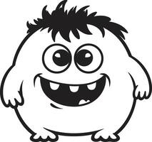 Chubby Cheek Critters Black for Playful Monsters Doodle Daze Black for Cute Monster s vector