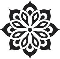 armonía desvelado pulcro mandala en monocromo serenidad círculos intrincado mandala modelo en elegante negro vector