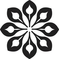 Majestic Circularity Mandala Unveiling Intricate Pattern in Black Sacred Geometry Unleashed Monochrome Mandala with Elegant vector