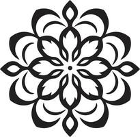 Cultural Kaleidoscope Black Featuring Mandala Pattern Soulful Spirals Mandala in Elegant Black vector