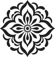 espiritual espirales elegante negro con mandala en adivinar resplandor mandala representando pulcro negro modelo vector