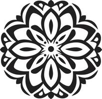 Infinite Intricacy Mandala Depicting Monochrome Black Pattern Trailblazer Triumph Black for Offroad 4x4 Adventure vector