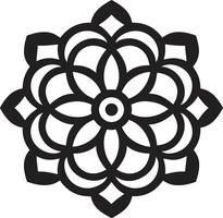 Zen Essence Monochrome Mandala in Elegant Harmony Unveiled Black Showcasing Mandala Pattern in vector