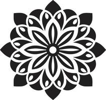 Mandala Magic Black Unveiling Mandala Pattern Cultural Kaleidoscope Elegant Mandala in Sleek Black vector