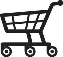 Trolley Tango Sleek Featuring Black Shopping Cart Shop Serenity Elegant Black with Shopping Trolley vector