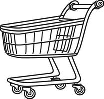 Shop Serenity Elegant Black with Shopping Trolley Elegance in Every Aisle Black Shopping Trolley Emblem in vector