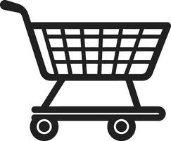 Retail Elegance Featuring Black Shopping Trolley Trolley Tango Sleek Black for Shopping Cart vector