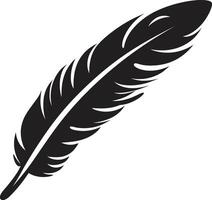 Ethereal Aerials Avian Plume Emblem Feathered Flourish Elegant vector