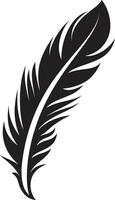 Ethereal Elegance Skyward Plume Emblem Aerial Ascent Feathered Symbol vector