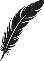 Ethereal Wings Feathered Emblem Whispering Plume Elegant Bird vector