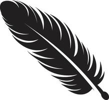 Soaring Symphony Feather Melody Ethereal Aerials Avian Plume Emblem vector