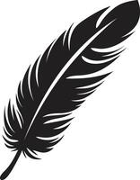 Avian Grace Plume Symbol Ethereal Plumage Winged vector