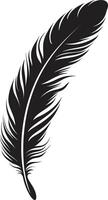 Avian Whispers Elegant Feather Quill of Tranquility Plume vector