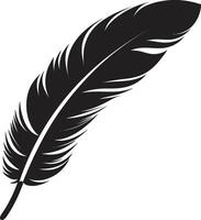 Plume Panorama Avian Ethereal Wings Feathered Emblem vector