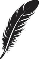 Aerial Flourish Feathered Symbol Avian Ascent Soaring Feather Emblem vector
