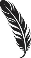 Winged Whispers Bird Feather Symbol Ethereal Aviary Emblem vector