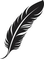 Avian Ascent Soaring Feather Emblem Celestial Cascade Elegant Feather vector