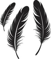 Celestial Quill Winged Symphony Feathered Flourish Skyward Emblem vector