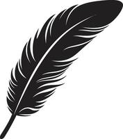 Feathered Odyssey Floating Plume Winged Whispers Bird Feather Symbol vector