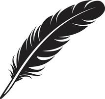 Winged Whispers Elegant Plume Zenith Zephyr Floating Feather Symbol vector