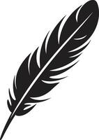 Ethereal Aviary Emblem Skylight Serenity Floating Feather vector