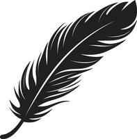 Zenith Plume Elegant Avian Whispering Wings Feathered ic Emblem vector